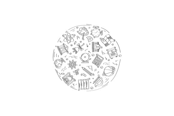 Set of Doodle Linear Icons of Education: Visual Clarity for Modern Learning