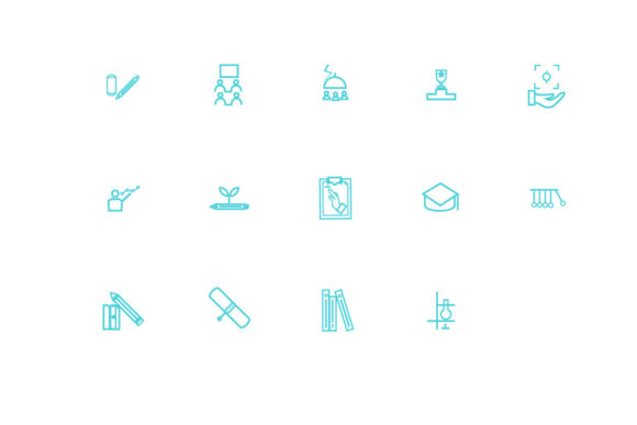 Teacher Icon Set: Elevating Educational Design with Clean, Linear Aesthetics