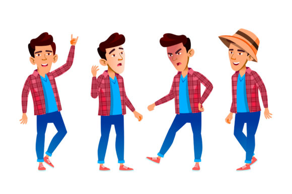 Unlocking Creative Potential with the Asian Boy Schoolboy Kid Poses Set